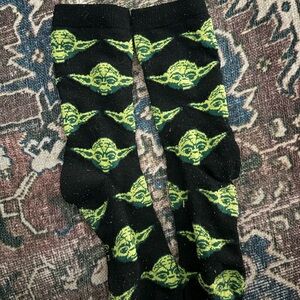Black and Green Yoda Socks